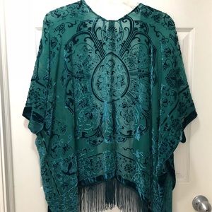 Fringe kimono